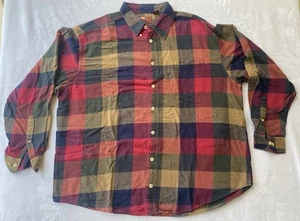Bob Timberlake Langarm Button Down Hemd Heavyweight Check Flanell Herren 2XLT - Bild 1 von 6