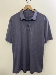 Lululemon Shirt Stretch XL Blue Polo Golf Performance Casual Short Sleeve Work - Picture 1 of 15