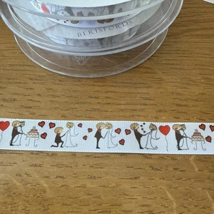 CLEARANCE Wedding Day Ribbon 10m x 15mm Gift Wrap Berisfords BEST PRICE £1 METRE - Picture 1 of 2