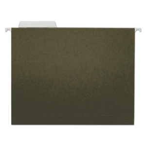 UNV14113EE 1/3 Tab 11 Point Stock Hanging File Folders - Letter, Standard Gre... - Picture 1 of 1