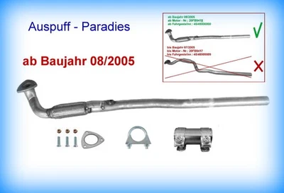 Abgasrohr Krümmerrohr Flammrohr für Opel Astra H 1.6 77KW/105PS ab 08/2005 + Kit - Bild 1 von 4