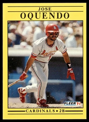 1991 Fleer Jose Oquendo St. Louis Cardinals #640 - Image 1 of 2