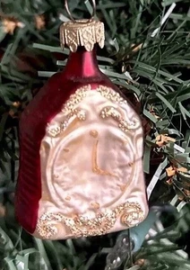 Radko Glass Ornament Dresden Clock German Christmas Holiday Decor 3" - Picture 1 of 6