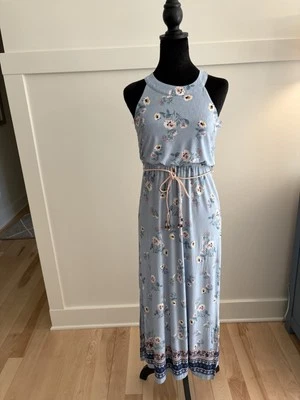 Maxi Vestido Three Pink Hearts Mujer Talla XL Azul Floral Romántico Boda Boho Foto 1 de 4