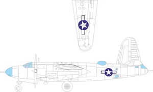 Eduard 1/48 paint mask B-26B Marauder National Insignia for ICM - EX1046 - Picture 1 of 1