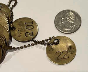 One (1) Vintage Brass AVALON NJ Seasonal Beach Tag Badge New Jersey - Rare Find! - Picture 1 of 2