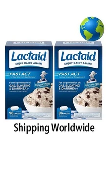 Lactaid Fast Act 96 Caplets (2 Pack) – Lactose Intolerance Relief, Travel Size - Image 1 of 4