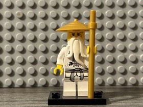 LEGO Ninjago Minifigure Sensei Wu - Pearl Gold Hat, Staff 9450 70505