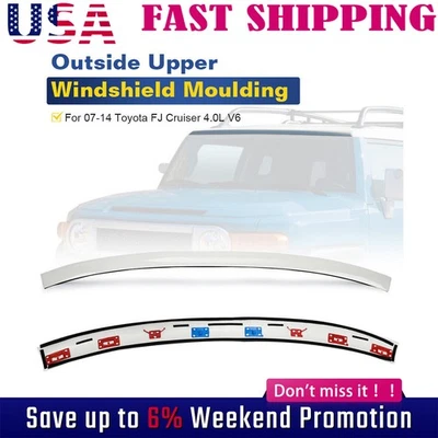 Moldura de parabrisas superior exterior para Toyota FJ Cruiser 2007-2014 Foto 1 de 4