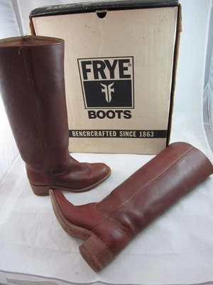 Botas Campus De Colección Años 70 FRYE Cuero Marrón Nogal Estilo 6505 EE. UU. Talla 6.5 Foto 1 de 4