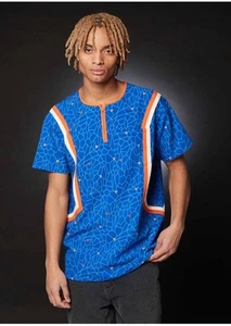 Camisa Black Panther World of Wakanda Para Hombre L Azul Marvel Disney Store 1/4 Cremallera - Imagen 1 de 4