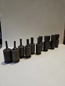 11 PC Apex Socket Head (Hex-Allen) power drive bit 1/2" Drive Made In USA - Picture 1 of 6