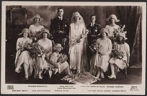 ROYALTY postcard Lord & Lady Louis Mountbatten wedding - Picture 1 of 1