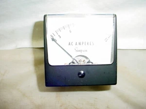 Medidor de panel de CA Simpson 0-15 amperios probado bueno  - Imagen 1 de 5