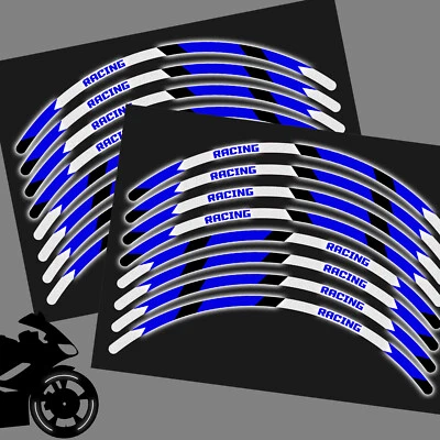 PEGATINA DE LLANTA REFLECTANTE SH05 azul 17 pulgadas para Suzuki Hayabusa 16 17 18 19 20 Foto 1 de 4