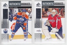 2011-12 UD SPGU ANTON LANDER RC /699 Authentic Rookie SP Game Used #168 Oilers