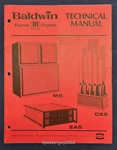 Original Baldwin Organ Technical Manual / M5 CS5 EA5 - Picture 1 of 1