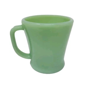 Vintage Jadeite Fire King Flat Bottom D Handle Coffee Shaving Mug Cup Oven Ware - Picture 1 of 14