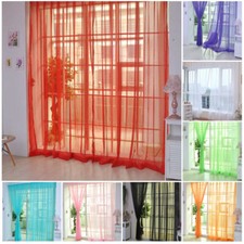 1 X Trasparente Porta Tulle Velo Tenda Drappo Pannello Puro Mantovana Casa 2m X