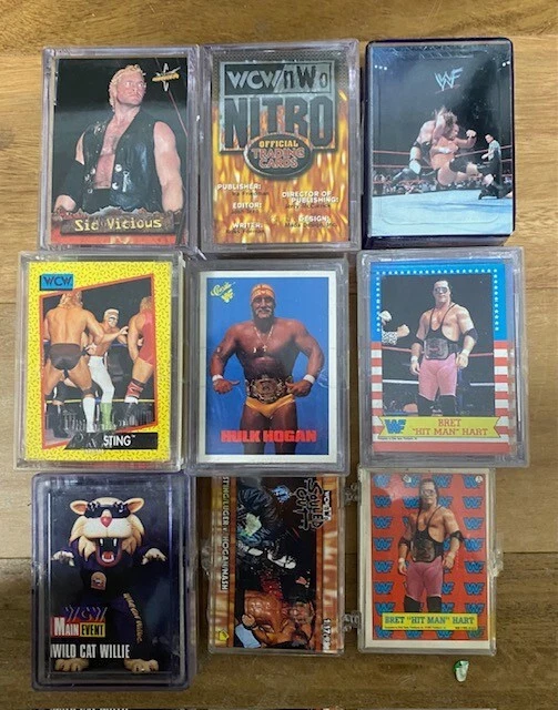 SETS OF WRESTLING CARDS AND STICKER FROM THE 1980s 90s TEMPO GLADIATORS - Image 1 of 1