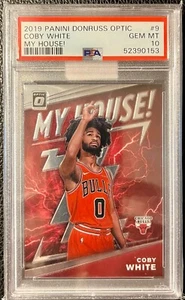 2019 PANINI DONRUSS OPTIC #9 COBY WHITE RC MY HOUSE! PSA 10 GEM MINT 🔥📈 - Picture 1 of 2