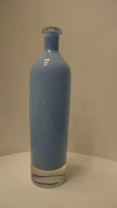 Light Blue 38-401 Makora Krosno Hand Blown In Poland Bottle - Picture 1 of 8