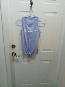 Champion Women’s Purple Tie At Waist With Logo Tank top. Size L. B49 - Picture 1 of 4