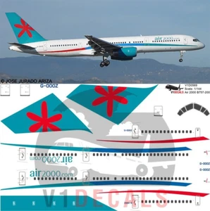 V1 Decals Boeing 757-200 Air 2000 for 1/144 Minicraft Model Airplane Kit V1D0569 - Foto 1 di 8