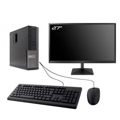 PC Dell Optiplex 390 SFF Ecran 27" Intel I3-2100 RAM 8Go SSD 480Go W10 Wifi - Bild 1 von 4