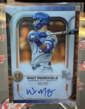 2022 Topps Tribute Whit Merrifield Orange Auto /25 Royals 