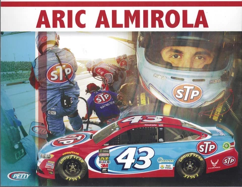 2017 ARIC ALMIROLA "STP" #43 MONSTER ENERGY NASCAR CUP POSTCARD Cover