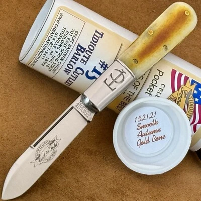 ✨Great Eastern Cutlery GEC Tidioute TC 15 Smooth Autumn Gold Bone Knife 152121 - Image 1 of 4