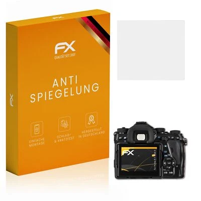 atFoliX 3x Panzerfolie für Pentax K-1 Mark II Schutzfolie matt&stoßfest Folie