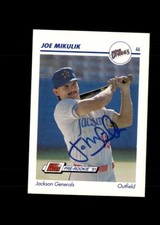 Joe Mikulik Jackson Generals 1991 Line Drive authentic autographed card