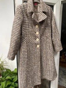 ladies Monsoon lined wool coat size 16 - Picture 1 of 8