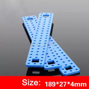 2pcs Plastic Connect Strip Fixed Frame Robotic Car Model Toy Part DIY 189*27mm - Picture 1 of 2