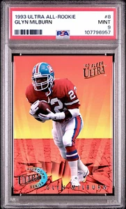 GLYN MILBURN Denver Broncos 1993 Ultra All-Rookie #8 RC PSA 9 Mint Pop 1 No 10s - Picture 1 of 2