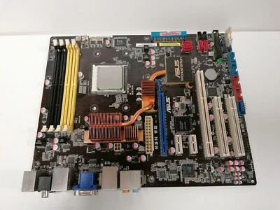 ASUS Mainboard M3N WS + Quad Core AMD CPU 2,3 GHz + 8 GB RAM + Blech + Guide - Bild 1 von 4
