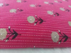 10 Yard Hand Block Print Handmade Cotton Indian Blocked Sanganeri Print Fabric - Picture 1 of 4