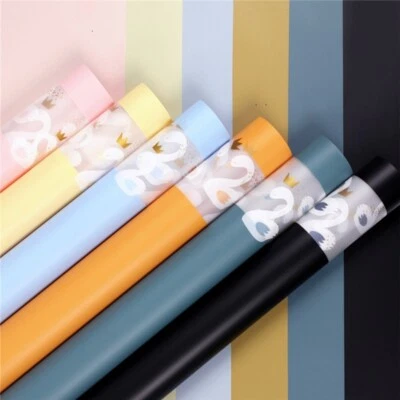 20Sheets DIY Swan Princess Flower Wrapping Paper Bouquet Florist Film Matte Deco - Image 1 of 4