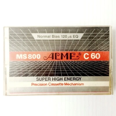 Cinta de casete de audio compacta vintage ACME C60 MS800 precisión sesgo normal 120usEQ Foto 1 de 4