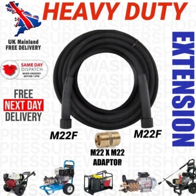 KARCHER NILFISK, INTERPUMP, EDGE, COMET, LAVOR, WESLEY, KRANZLE, 10M INDUSTRIAL DE ALTA RESISTENCIA 2 CABLES 500 BAR MANGUERA DE EXTENSIÓN LAVADORA A PRESIÓN LAVADO A CHORRO