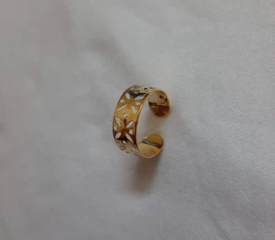 Anillo Mujer Joyería Dorado Hueco Estilo Moda Hermoso Bonito Accesorio de Regalo Foto 1 de 4