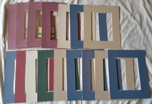 Posten von 16 mehrfarbigen Bilderrahmen Schrägmatten 8x10 ~ neu, unbenutzt - Bild 1 von 1