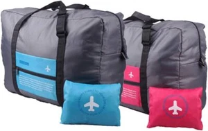 Foldable Travel Duffel Bag 2PCS Sports Gym Tote Water Resistant Carry on Luggage - Picture 1 of 16
