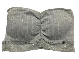 Sujetador bandeau sin costuras gris pálido talla grande Lucky Brand para mujer - Imagen 1 de 9