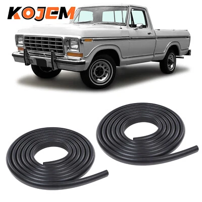 Door Seals Rubber Weatherstrip Pair For 73-79 Ford Bronco F100 F150 F250 F350 - Image 1 of 4