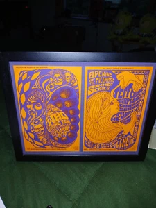 2 Bill Graham Fillmore promo postcards BG68 and BG69 - 1967 FRAMED - Picture 1 of 3