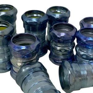 10 New 1" Compression Type Metal EMT Electrical Metal Tube Watertight Couplers - Picture 1 of 3