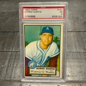 1952 Topps Morrie Martin #131 *Athletics* PSA 5 EX - Picture 1 of 2